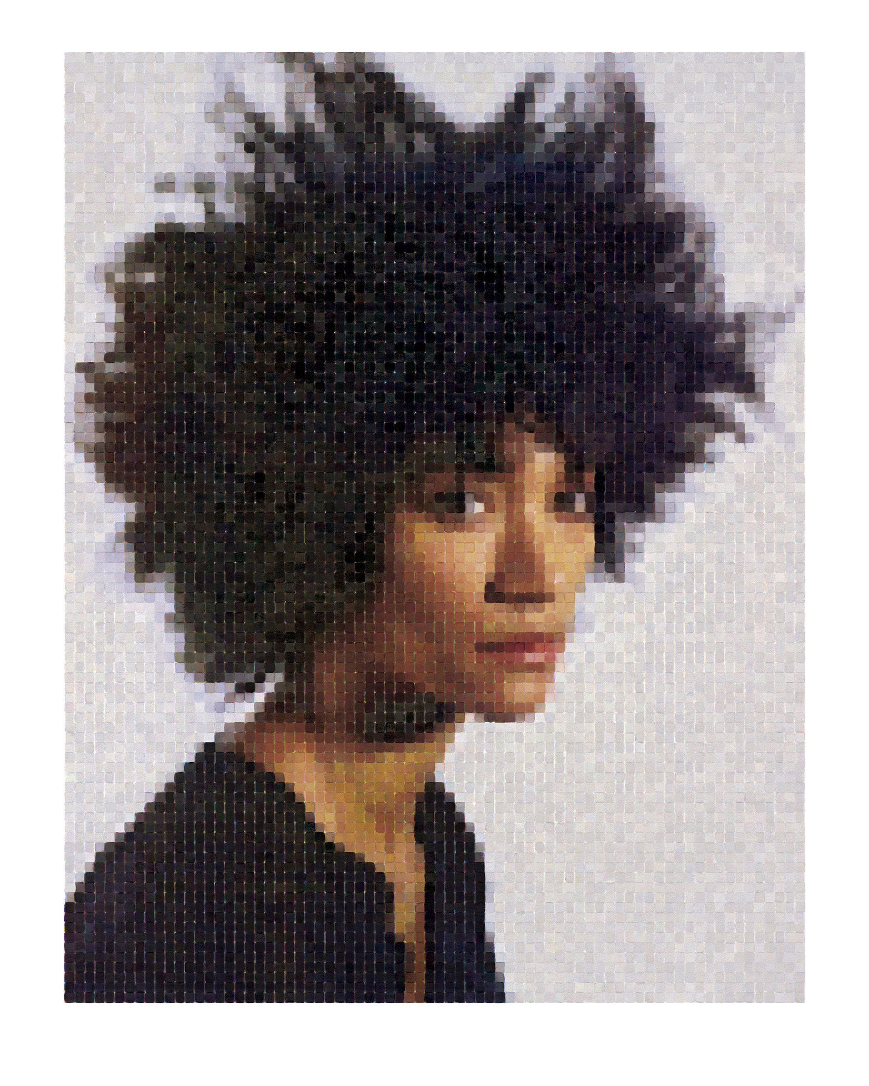 Chuck Close - "Sienna (3/4 View)"