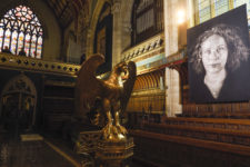 Exhibition of tapestries by Chuck Close at Ushaw College, Durham. Photo: Mark Pinder