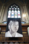 Exhibition of tapestries by Chuck Close at Ushaw College, Durham. Photo: Mark Pinder