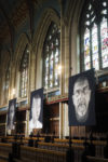 Exhibition of tapestries by Chuck Close at Ushaw College, Durham. Photo: Mark Pinder